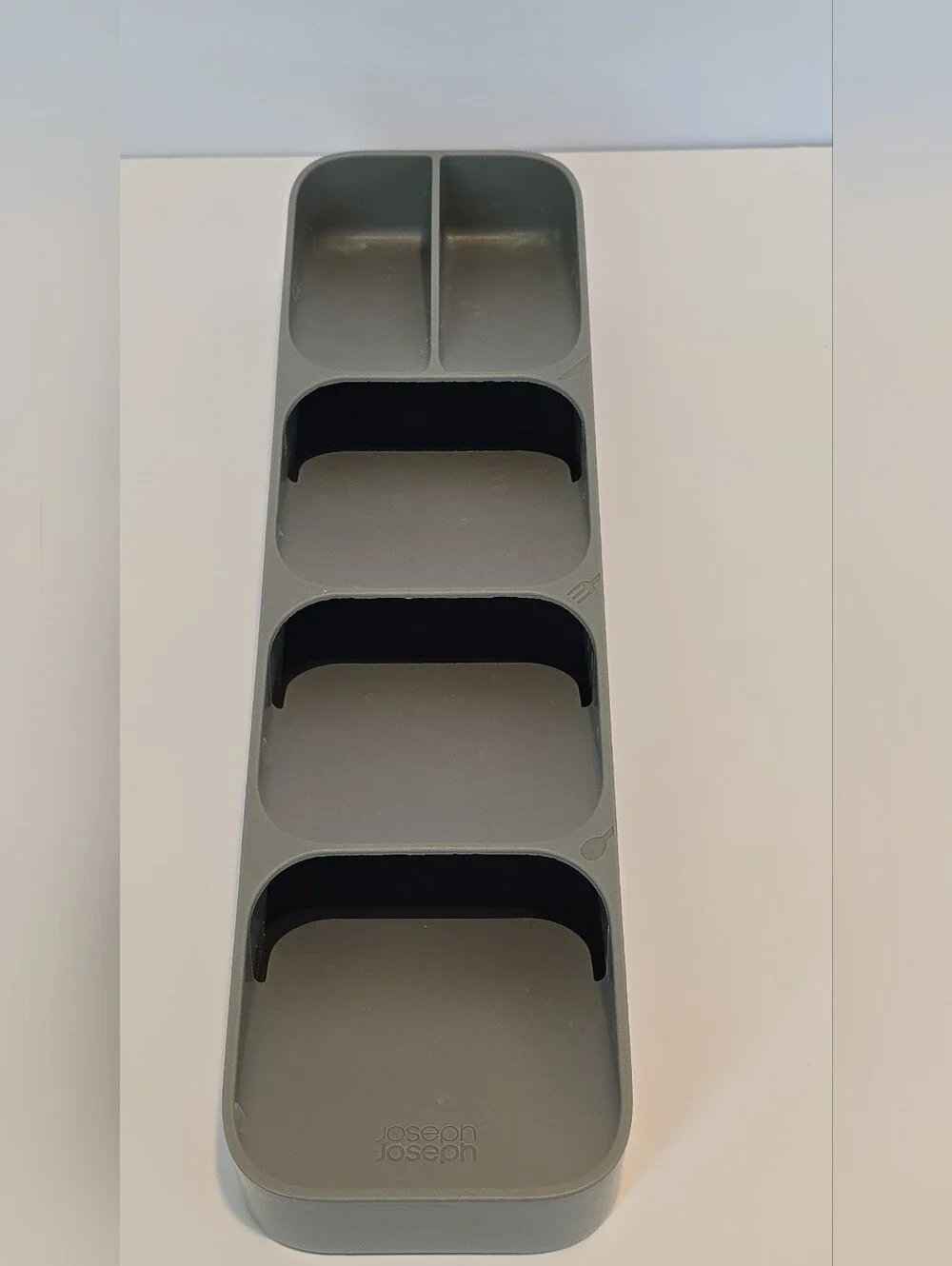 Joseph Drawer Store Compact Utensil Organizer Cutlery Kitchen Silverware Gray